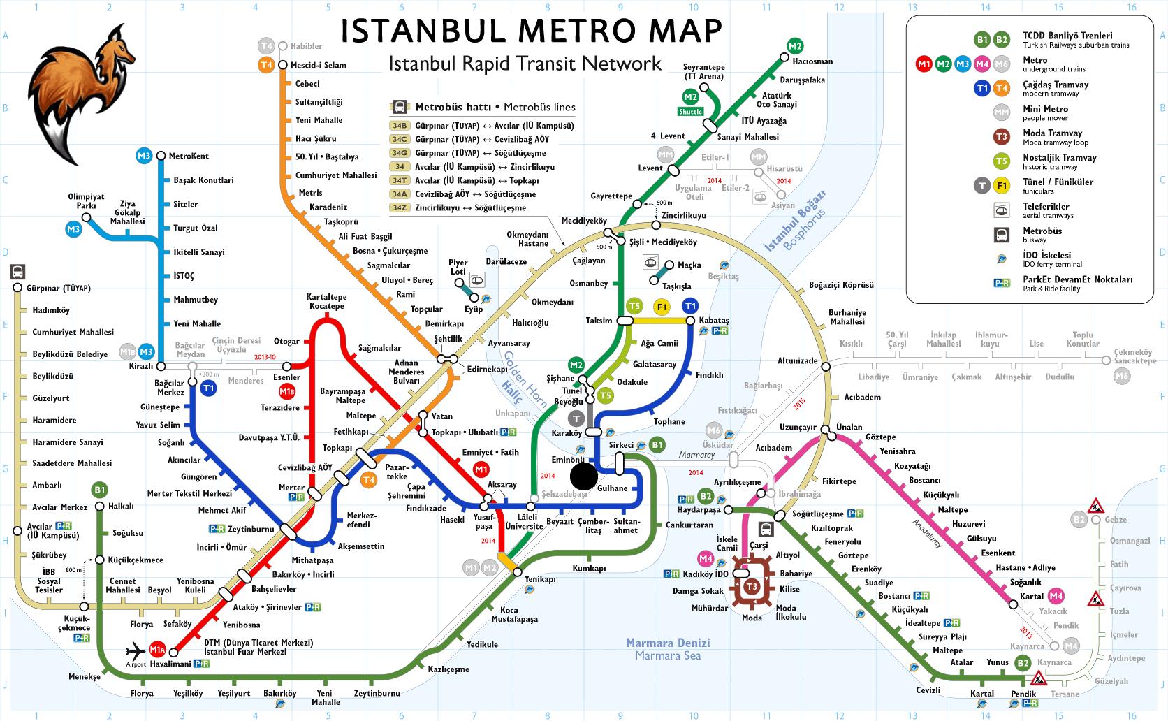 Istanbul U Bahn Karte 2017 