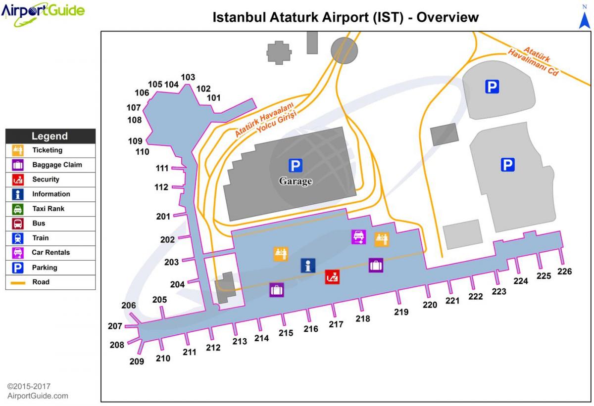 ataturk Flughafen-transit-Karte