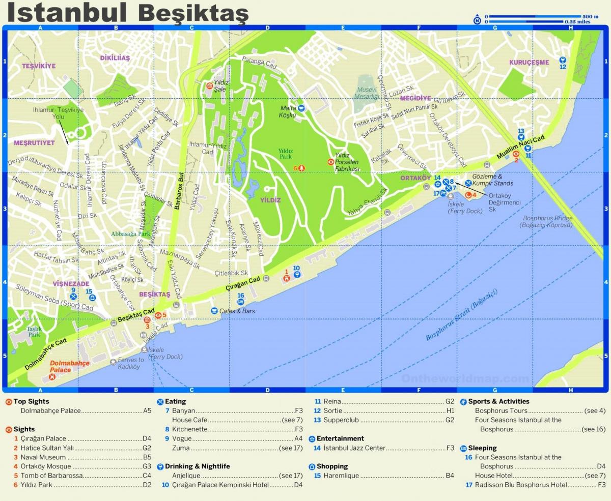 Karte von besiktas istanbul