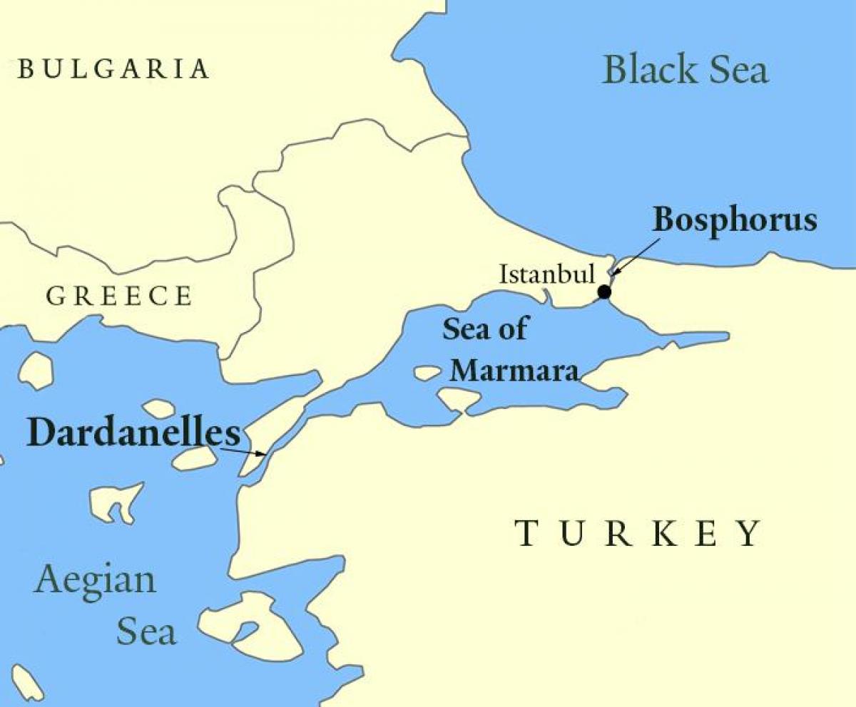 Schwarzes Marmara Meer Mittelmeer Landkarte 1898: Bosporus Dardanellen B14 