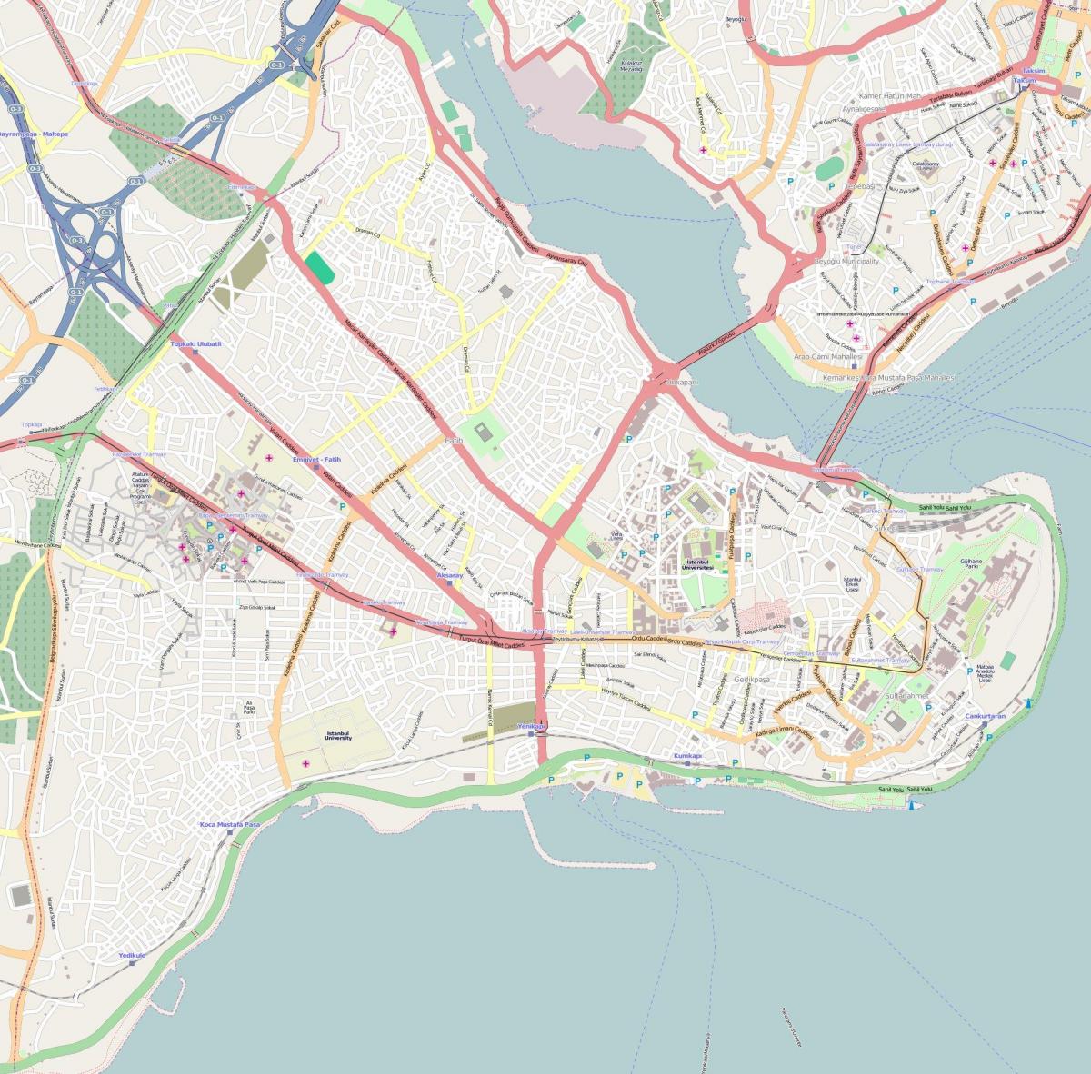 Karte von fatih-Viertel in istanbul
