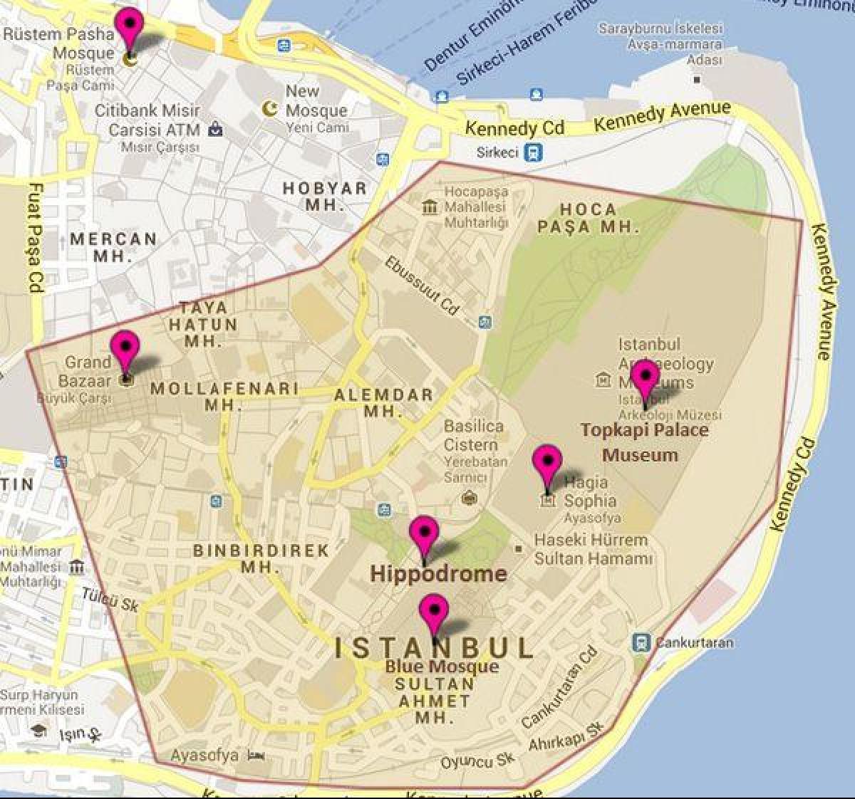 Karte von Hippodrom istanbul