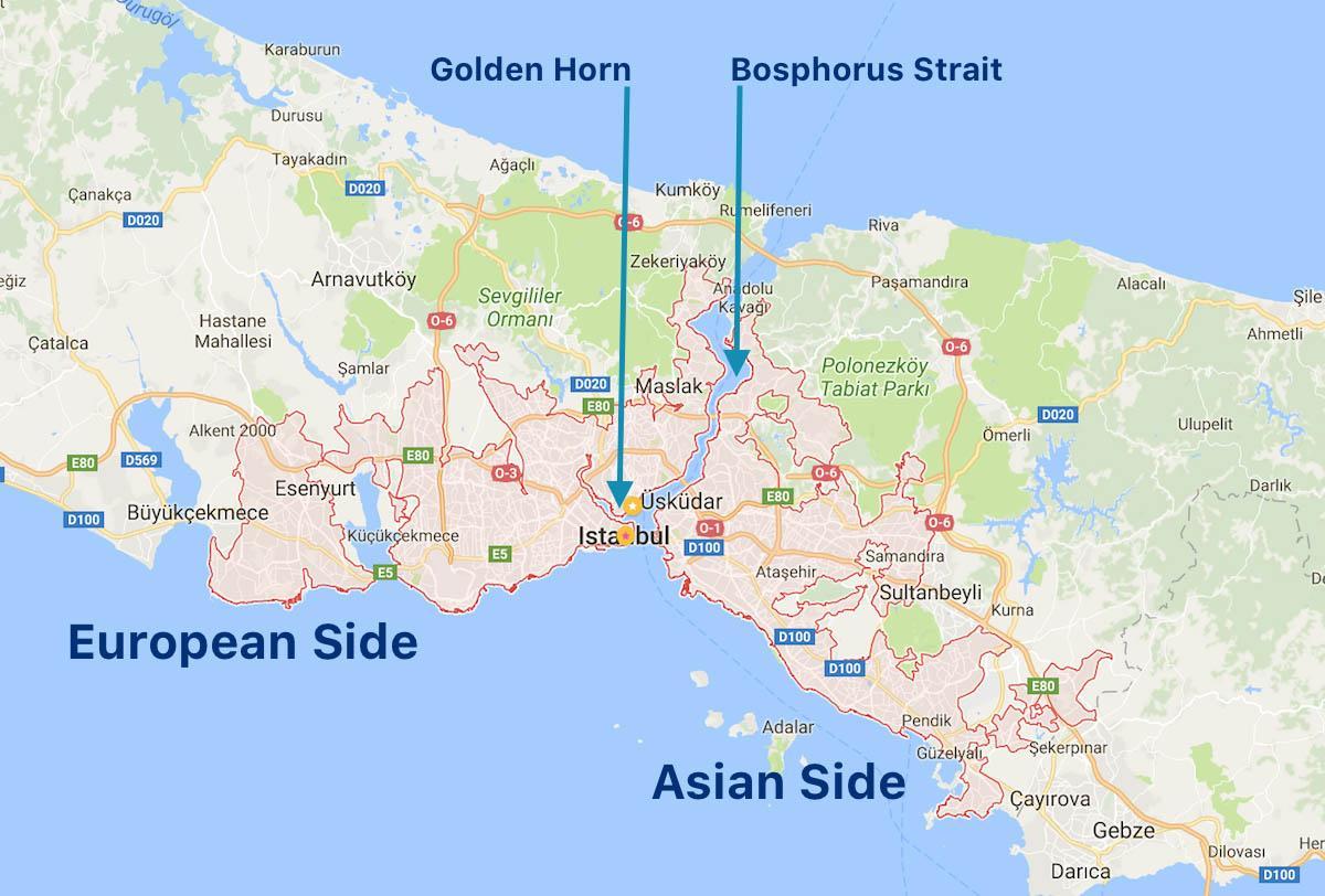 istanbul european side-map