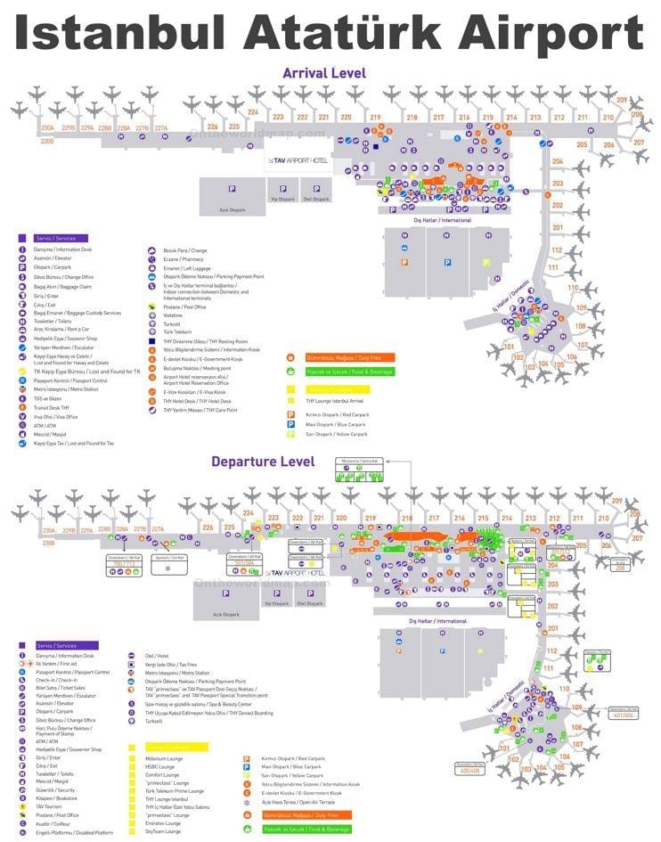istanbul Türkei Flughafen Karte
