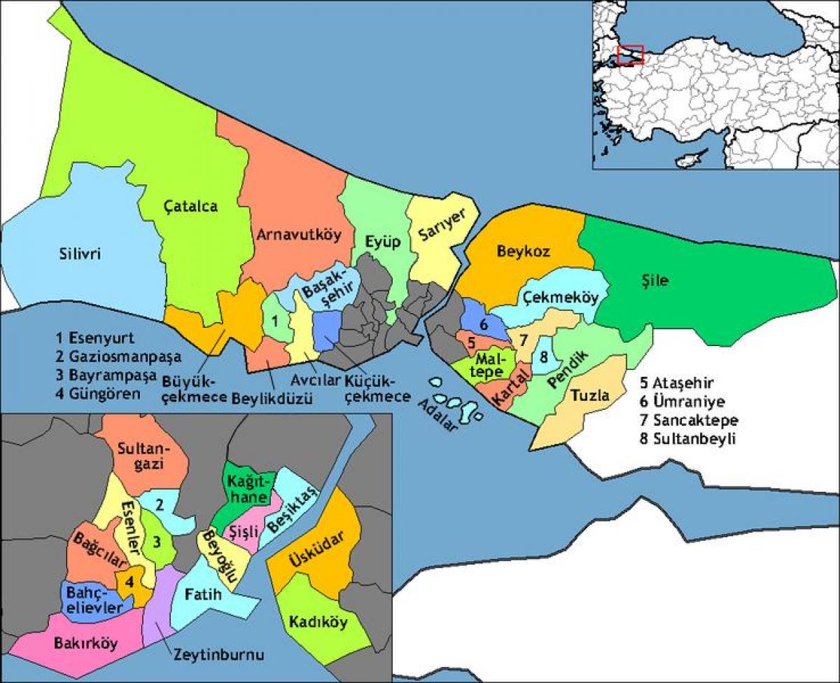 istanbul Regionen anzeigen