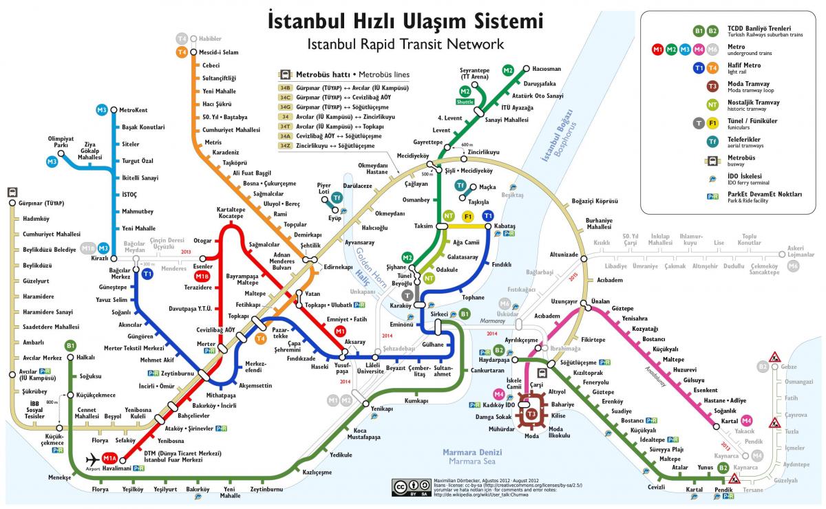 Karte von istanbul Standseilbahn