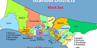 Karte von istanbul-Bereich