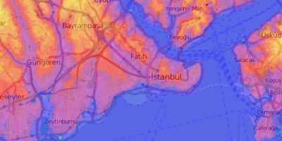Karte von istanbul topographische